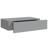 Vidaxl wandschap met lade 40x23,5x10 cm mdf grijs