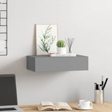 Vidaxl wandschap met lade 40x23,5x10 cm mdf grijs