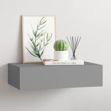 Vidaxl wandschap met lade 40x23,5x10 cm mdf grijs