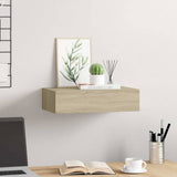 Vidaxl wandschap met lade 40x23,5x10 cm mdf eikenkleurig