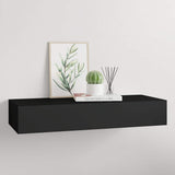 Vidaxl wandschap met lade 60x23,5x10 cm mdf zwart
