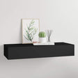 Vidaxl wandschap met lade 60x23,5x10 cm mdf zwart