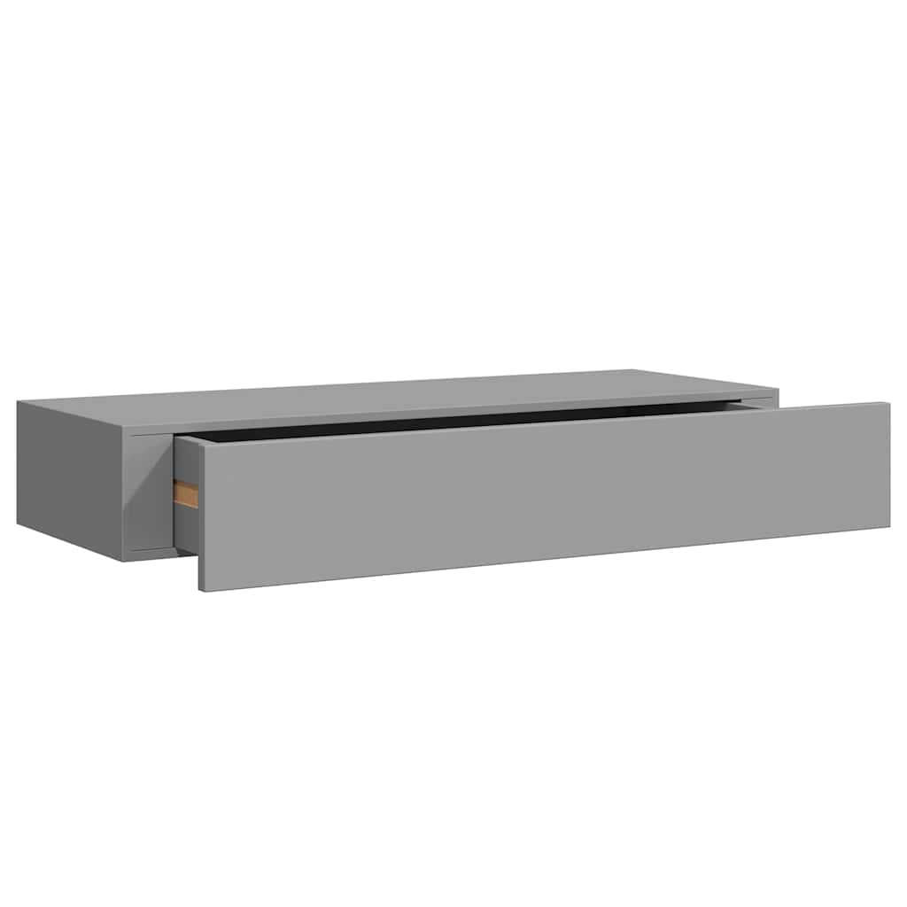 Vidaxl wandschap met lade 60x23,5x10 cm mdf grijs