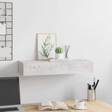 Vidaxl wandschap met lade 60x23,5x10 cm mdf betongrijs