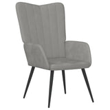 Vidaxl relaxstoel fluweel lichtgrijs