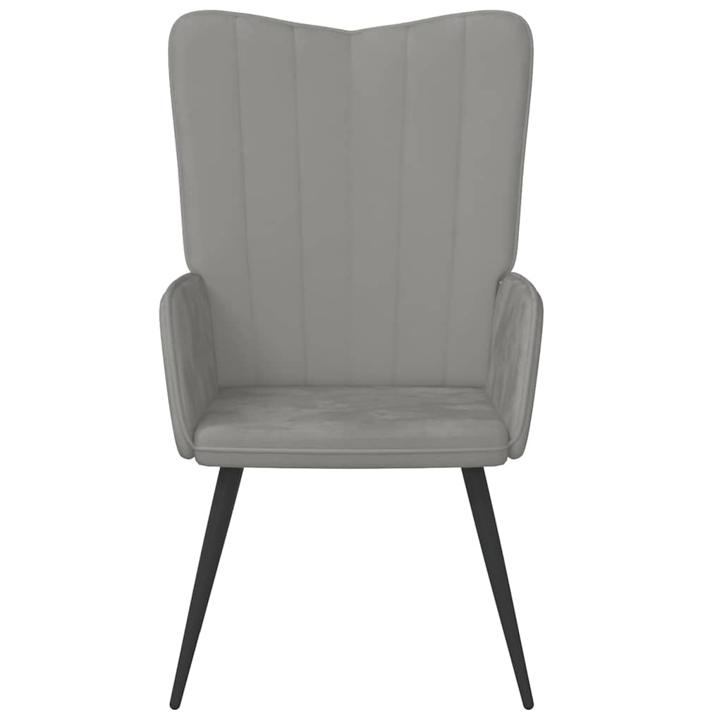 Vidaxl relaxstoel fluweel lichtgrijs