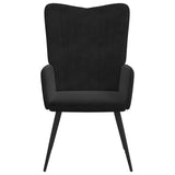 Vidaxl relaxstoel fluweel zwart