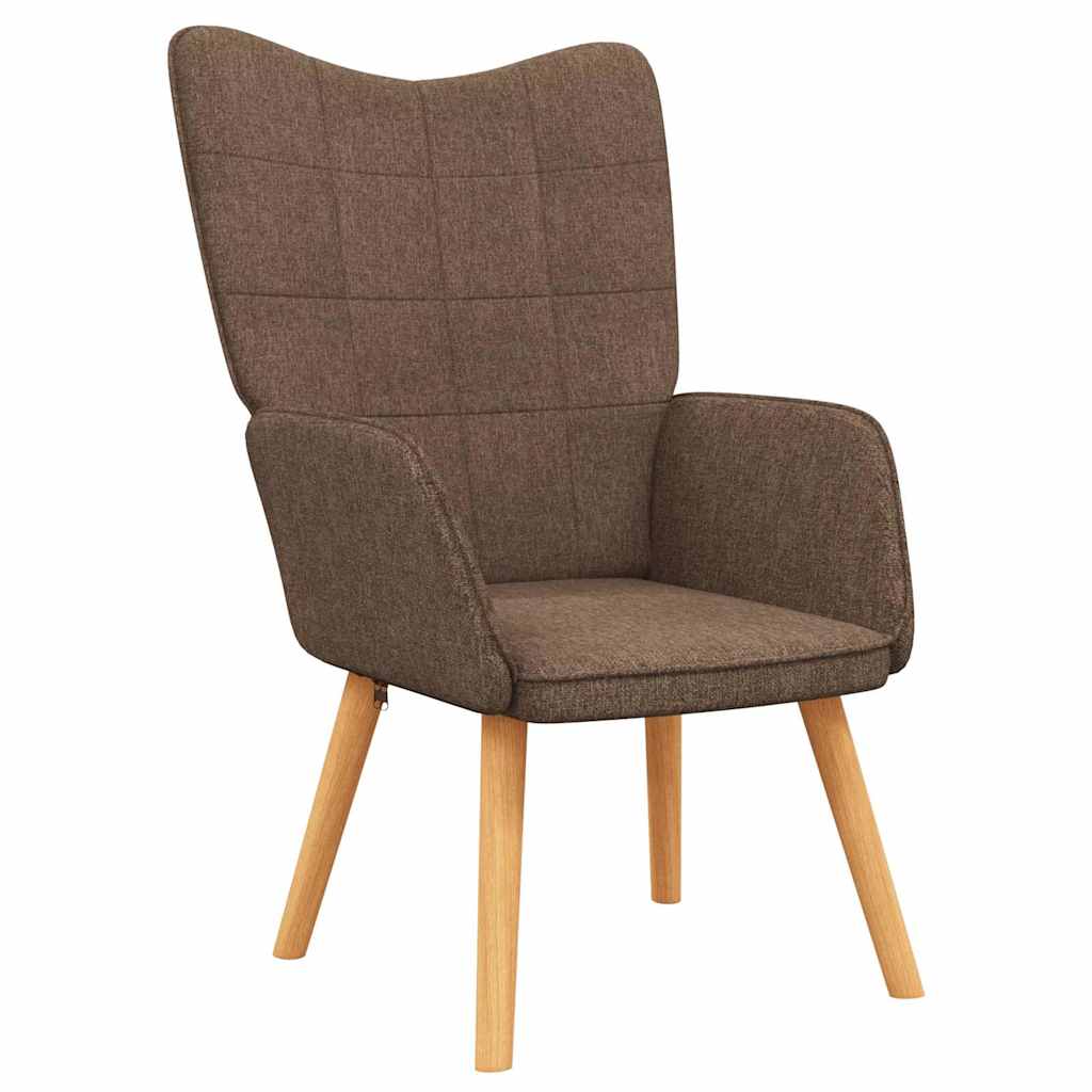 Vidaxl relaxstoel stof bruin