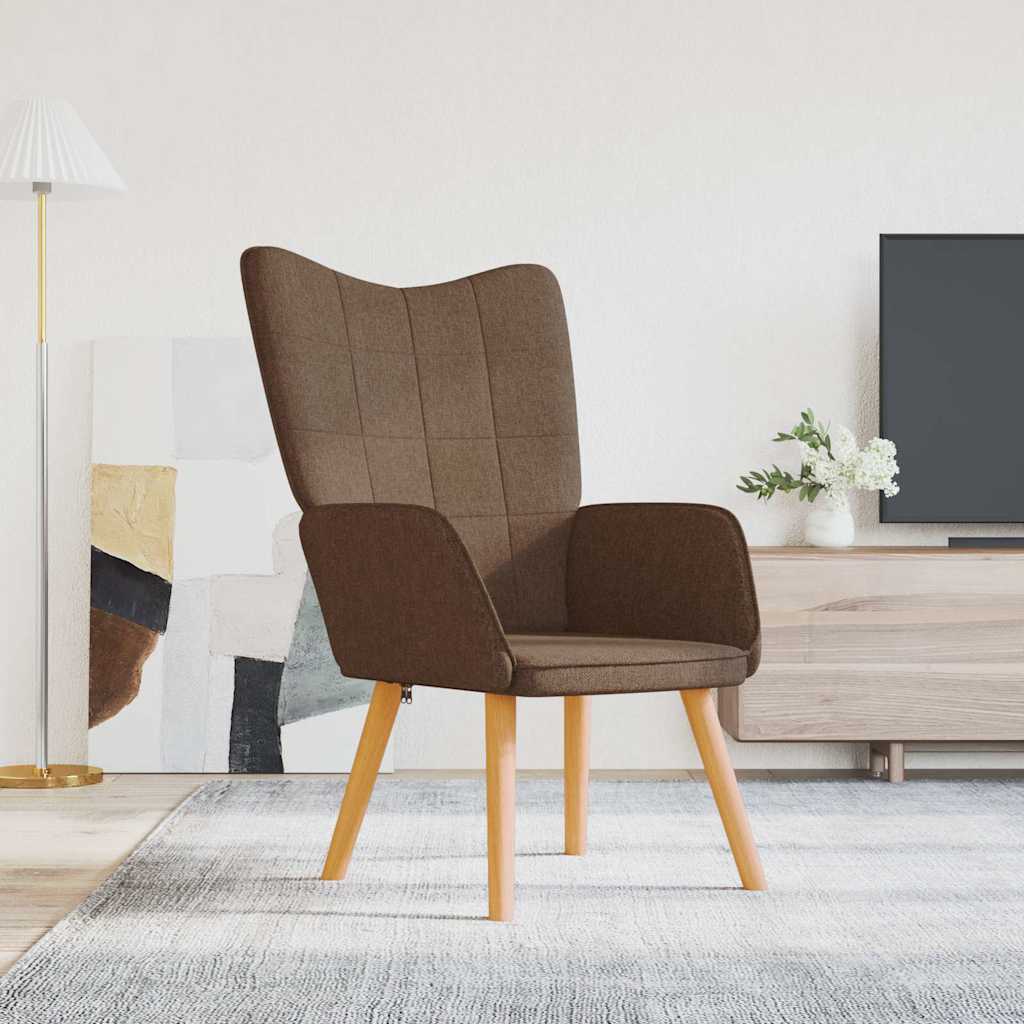 Vidaxl relaxstoel stof bruin