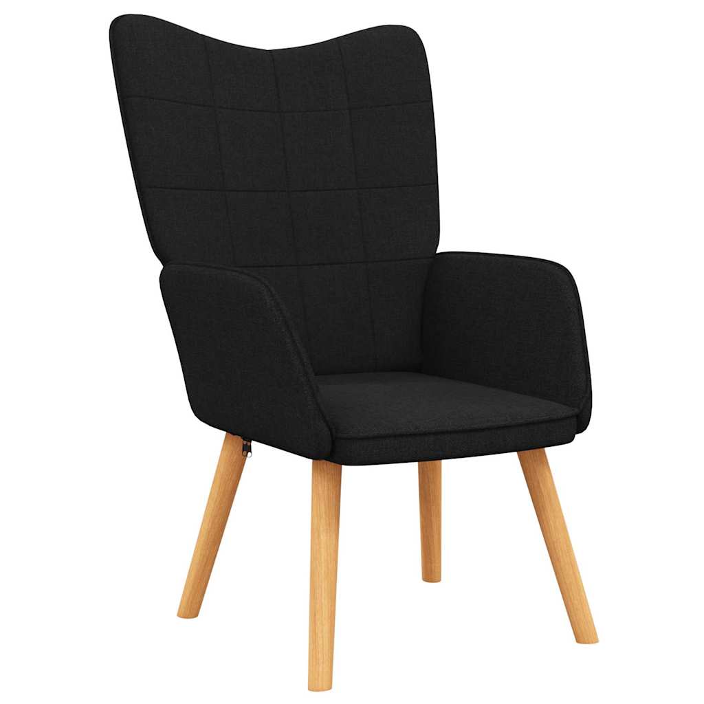 Vidaxl relaxstoel stof zwart