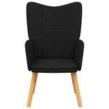 Vidaxl relaxstoel stof zwart