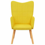 Vidaxl relaxstoel stof mosterdgeel
