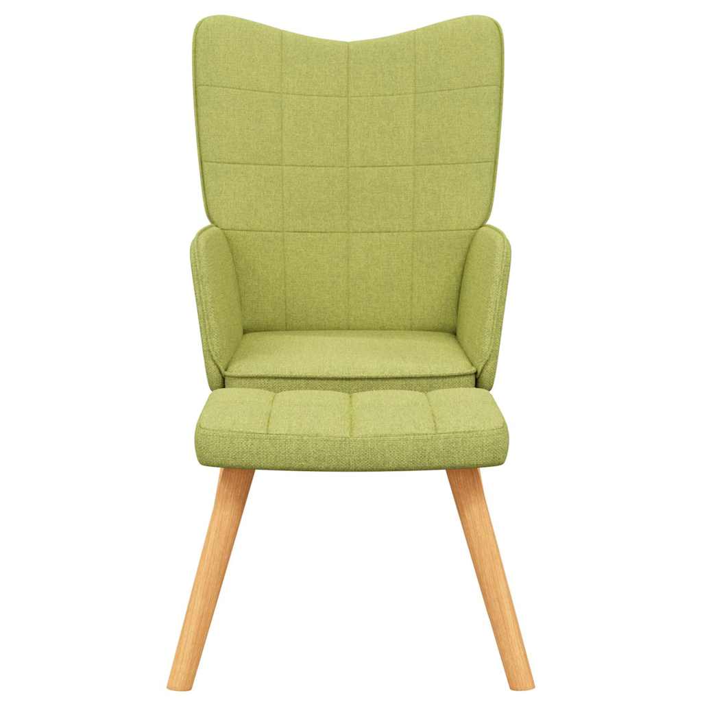 Vidaxl relaxstoel met voetenbank stof groen