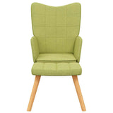 Vidaxl relaxstoel met voetenbank stof groen