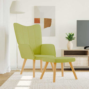 Vidaxl relaxstoel met voetenbank stof groen