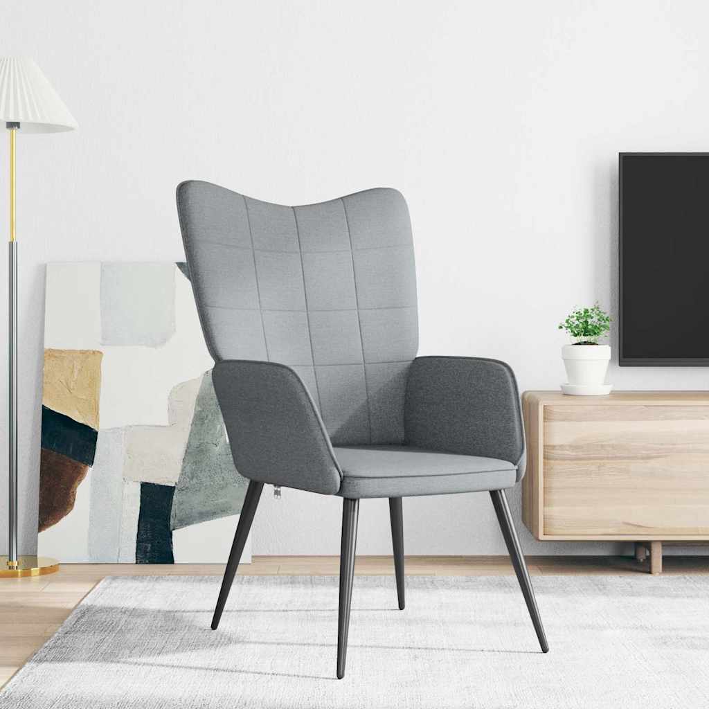 Vidaxl relaxstoel stof lichtgrijs