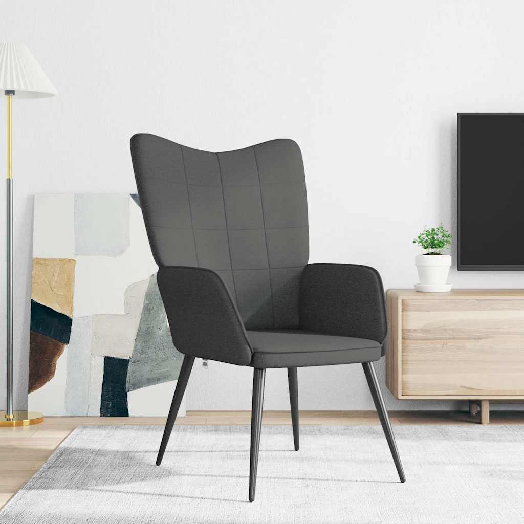 Vidaxl relaxstoel stof donkergrijs