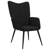 Vidaxl relaxstoel stof zwart