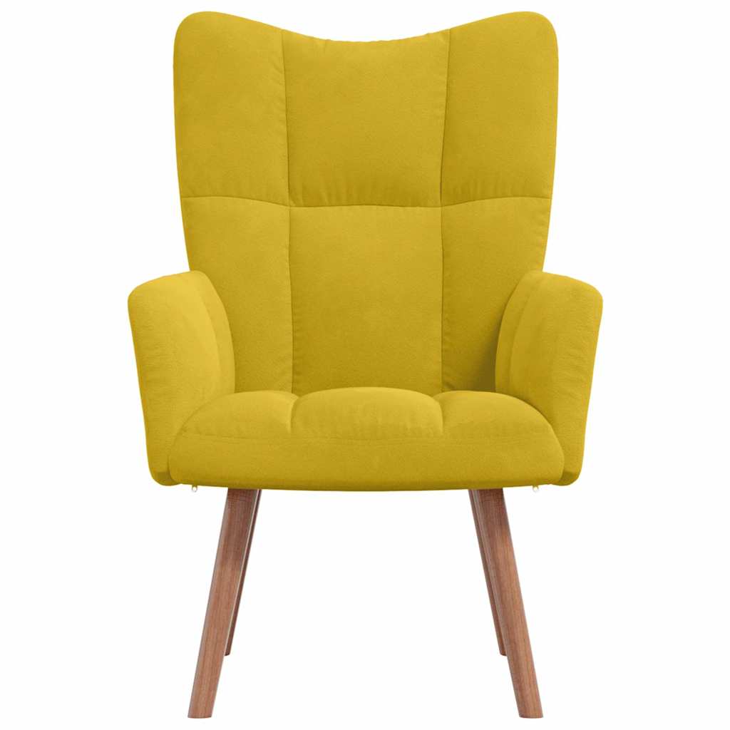 Vidaxl relaxstoel fluweel mosterdgeel