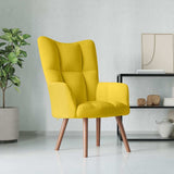Vidaxl relaxstoel fluweel mosterdgeel