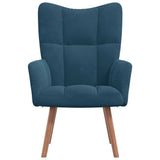 Vidaxl relaxstoel fluweel blauw