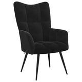 Vidaxl relaxstoel fluweel zwart