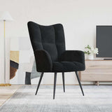Vidaxl relaxstoel fluweel zwart