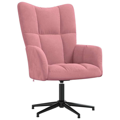 Vidaxl relaxstoel fluweel roze