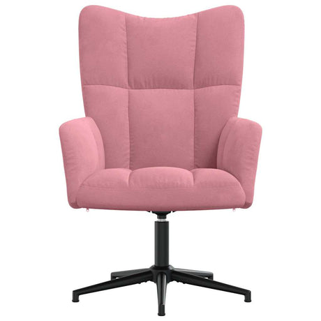 Vidaxl relaxstoel fluweel roze