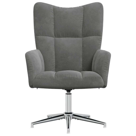 Vidaxl relaxstoel fluweel donkergrijs