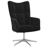 Vidaxl relaxstoel fluweel zwart