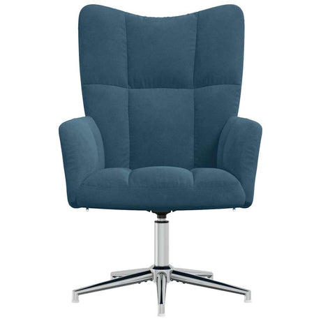 Vidaxl relaxstoel fluweel blauw