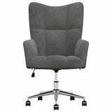 Vidaxl relaxstoel fluweel donkergrijs
