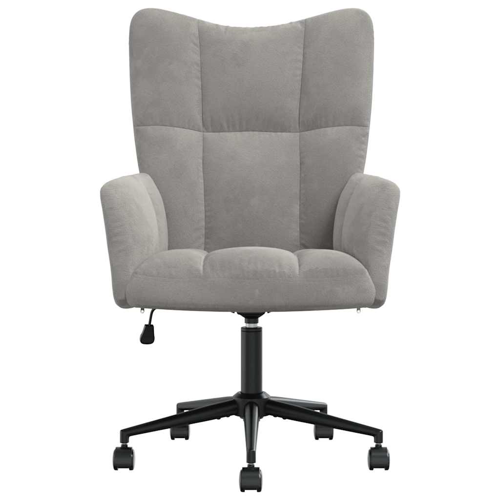 Vidaxl relaxstoel fluweel lichtgrijs