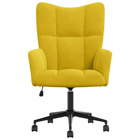 Vidaxl relaxstoel fluweel mosterdgeel