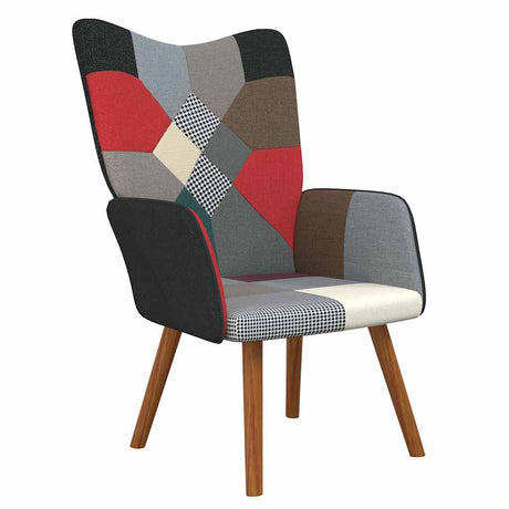 Vidaxl relaxstoel patchwork stof