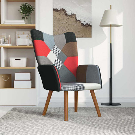 Vidaxl relaxstoel patchwork stof