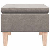 Vidaxl kruk met houten poten stof taupe