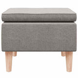 Vidaxl kruk met houten poten stof taupe