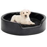 Vidaxl Dog Basket 69x59x19 cm peluche e cuoio artificiale nero