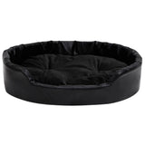 Vidaxl dog basket 90x79x20 cm plush and artificial leather black