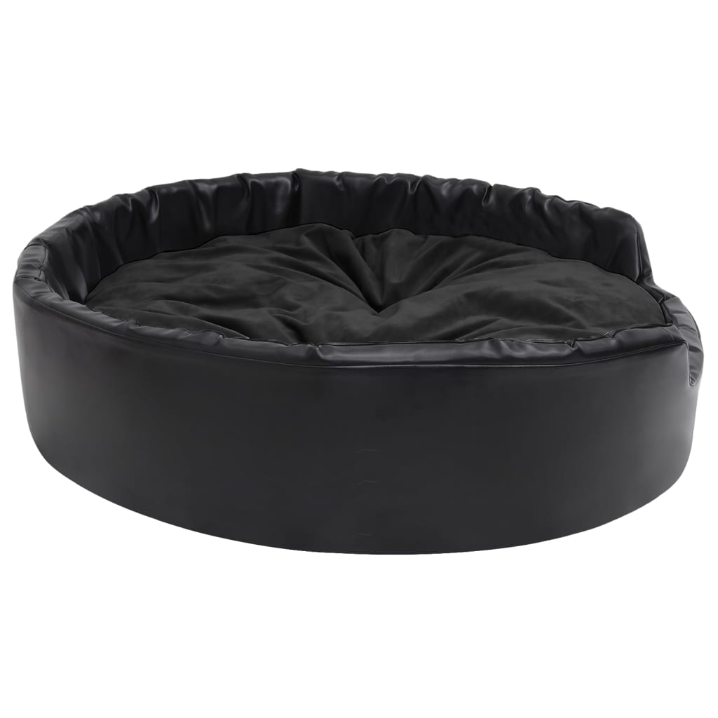 VidaXL dog basket 99x89x21 cm plush and artificial leather black