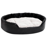 VidaXL dog basket 90x79x20 cm plush and artificial leather black and beige