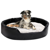 VidaXL dog basket 90x79x20 cm plush and artificial leather black and beige