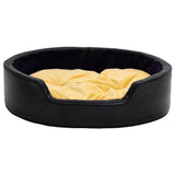 Vidaxl Dog Basket 99x89x21 cm en peluche et cuir artificiel noir et jaune