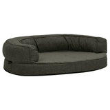 Vidaxl dog bed ergonomic linen-look 75x53 cm Fleece dark gray