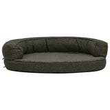 Vidaxl dog bed ergonomic linen-look 75x53 cm Fleece dark gray