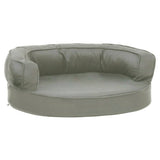 Vidaxl hondenbed ergonomisch linnen-look 60x42 cm grijs