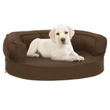 Vidaxl Dog bed ergonomic linen-look 60x42 cm brown