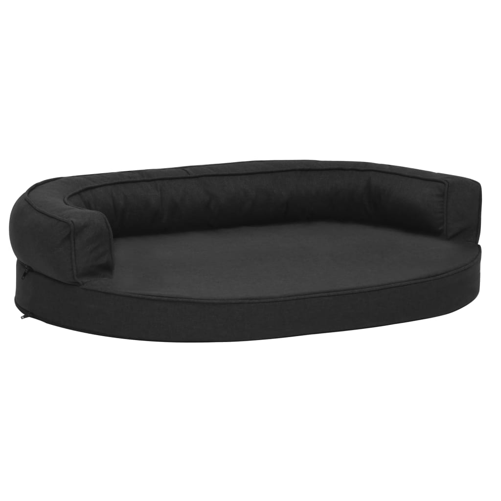 Vidaxl Dog Letto di lino ergonomico 75x53 cm nero